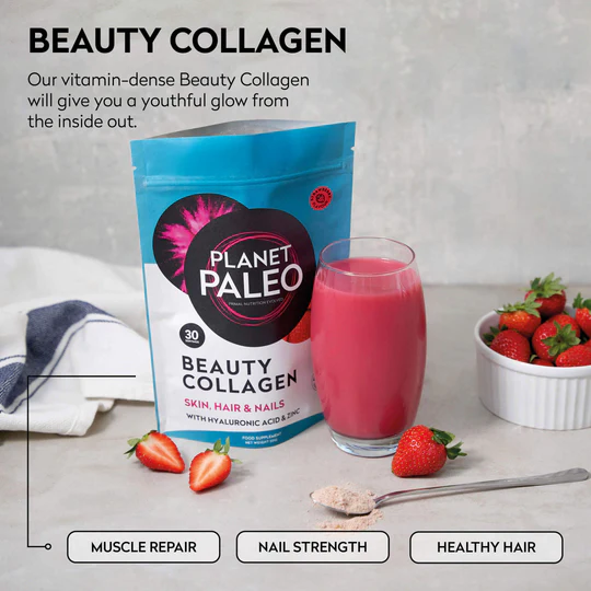 Planet Paleo Beauty Collagen Powder - Strawberry 231g