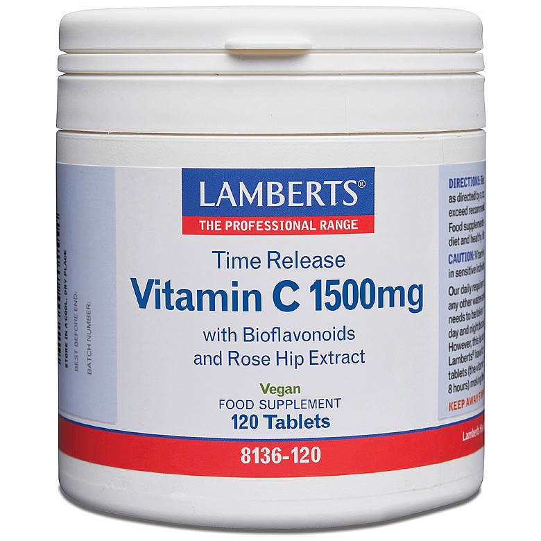 Lamberts Time Release Vitamin C 1500mg - 120tabs