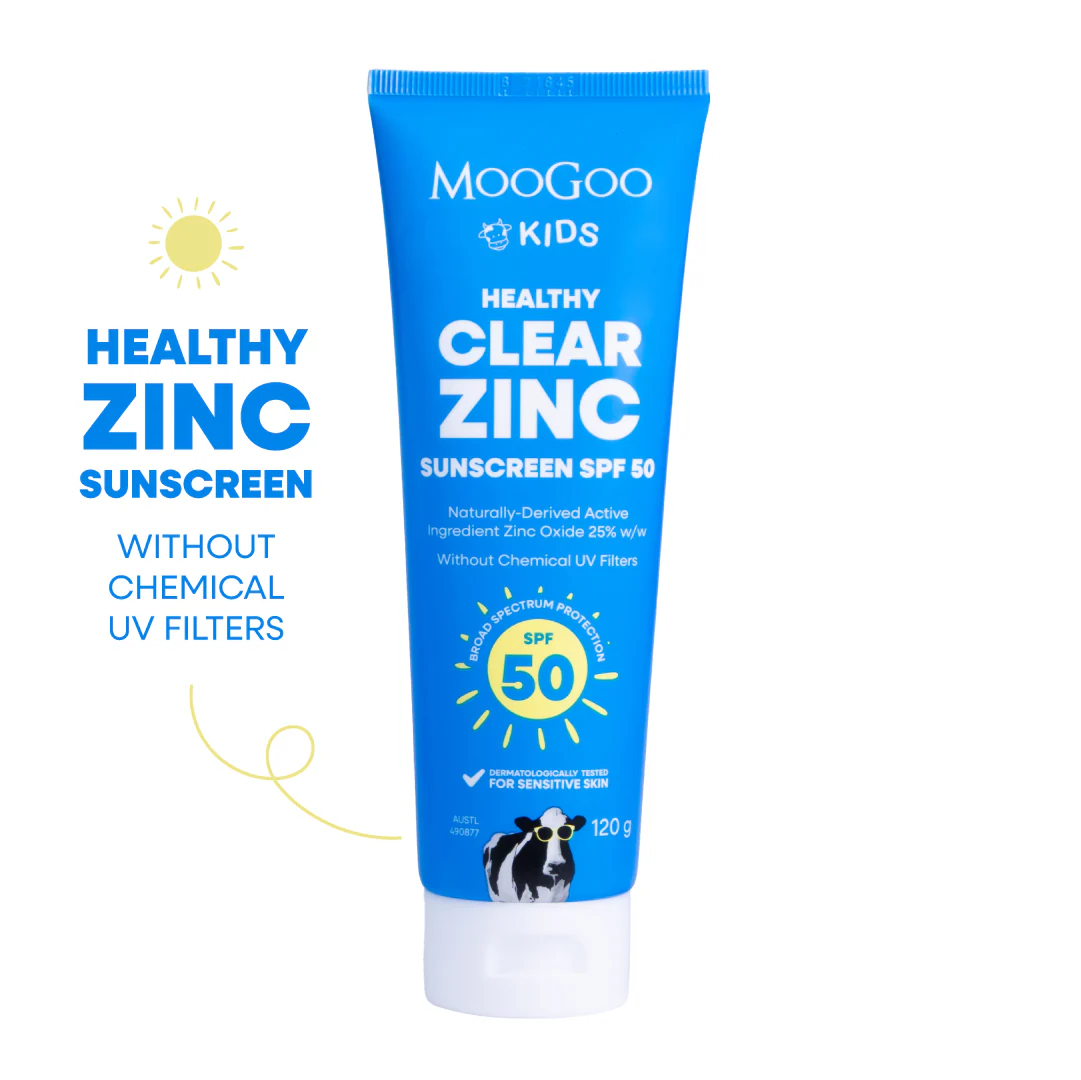 MooGoo Kids Clear Zinc Sunscreen SPF50 120g